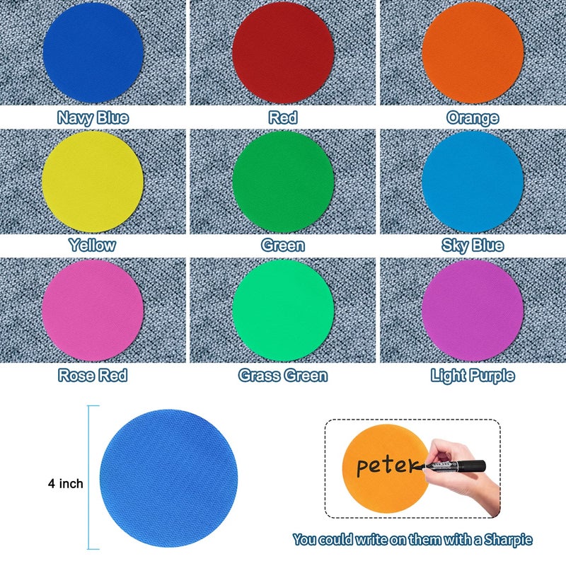 IKAYAS 81 Pcs Carpet Spots Markers Floor Dots Carpet Circles Carpet Markers for Classroom Elementary School Teacher Supplies, Carpet Floor Dots Spots for Kids Social Distancing - Image 3